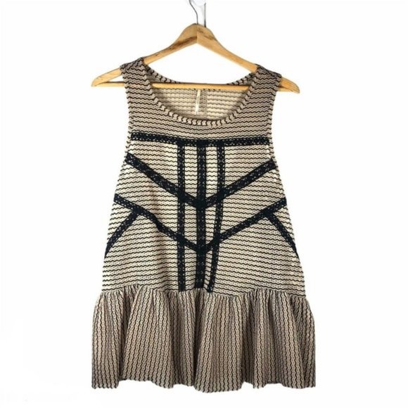 Free People Sleeveless Sheer Knit Blouse M - Picture 1 of 4